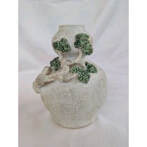 Art Pottery Vase Crackle Finish Bonsai Tree 6" Height Signed By Edward Friday